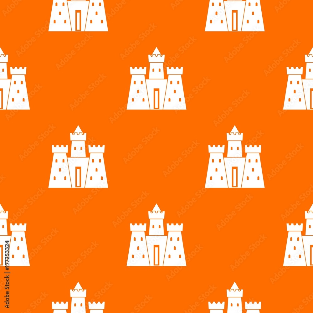 Ancient castle palace pattern seamless