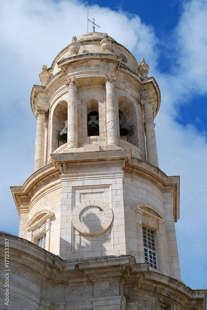 Tower of the Cadiz Cathedral, Cadiz, Spain