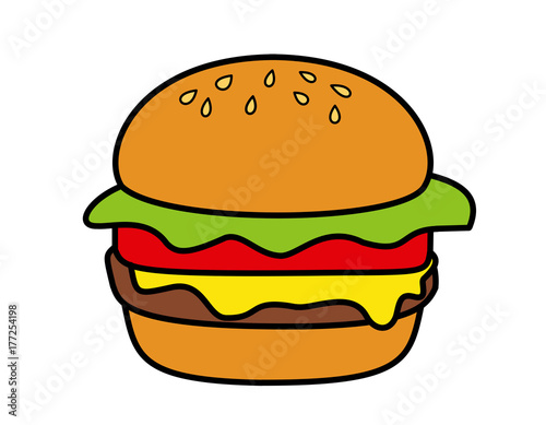 ハンバーガー(色、ゴマ)