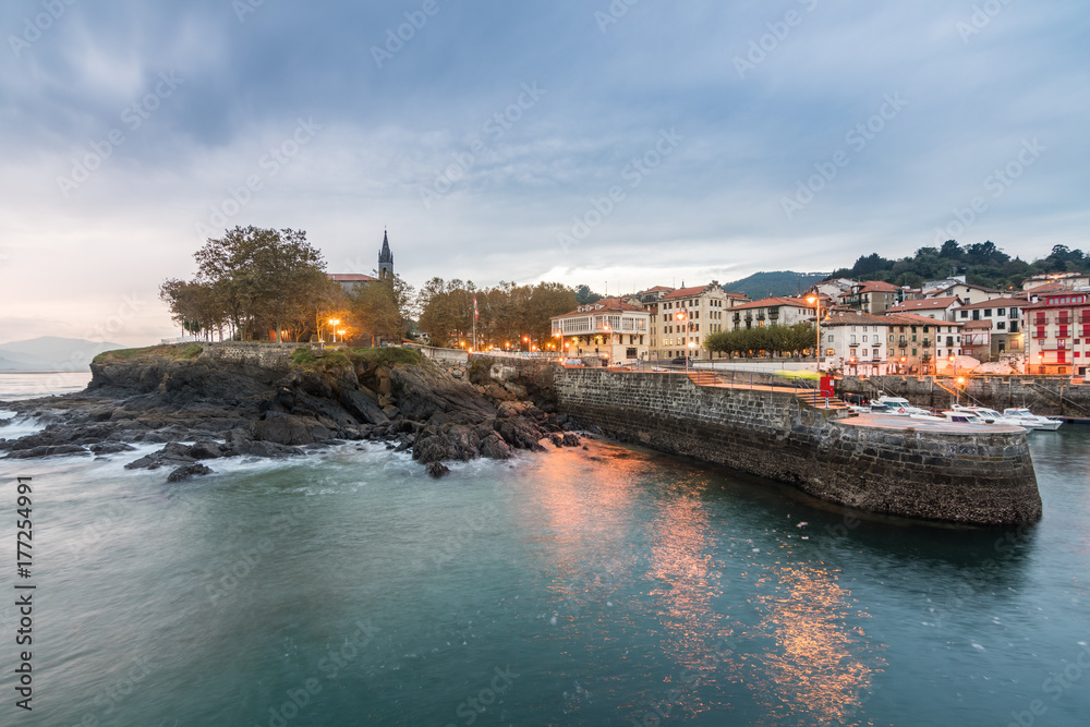 beautiful fishing town of mundaka, located at basque country