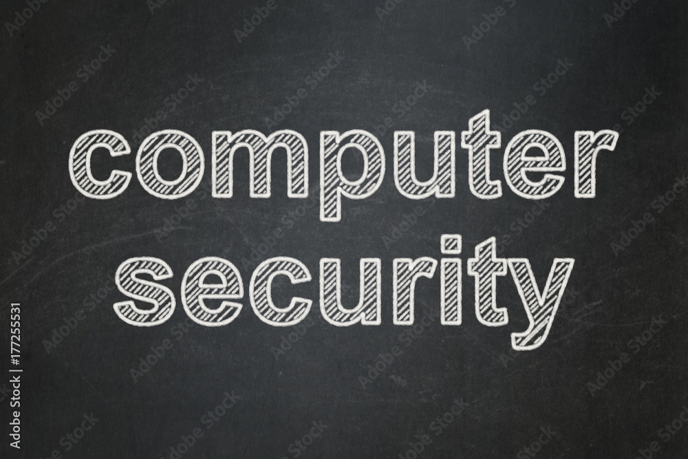 Obraz premium Privacy concept: Computer Security on chalkboard background