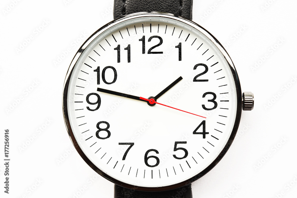 Black wristwatches isolated on white background Black wristwatches isolated on white background