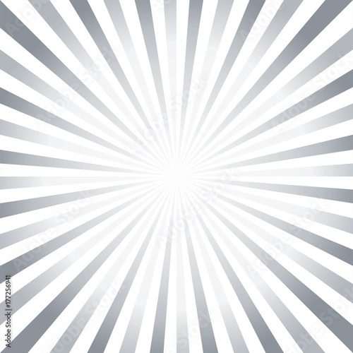 Abstract hard Gray White rays background. Vector