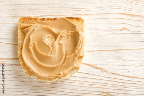 peanuts butter on toast