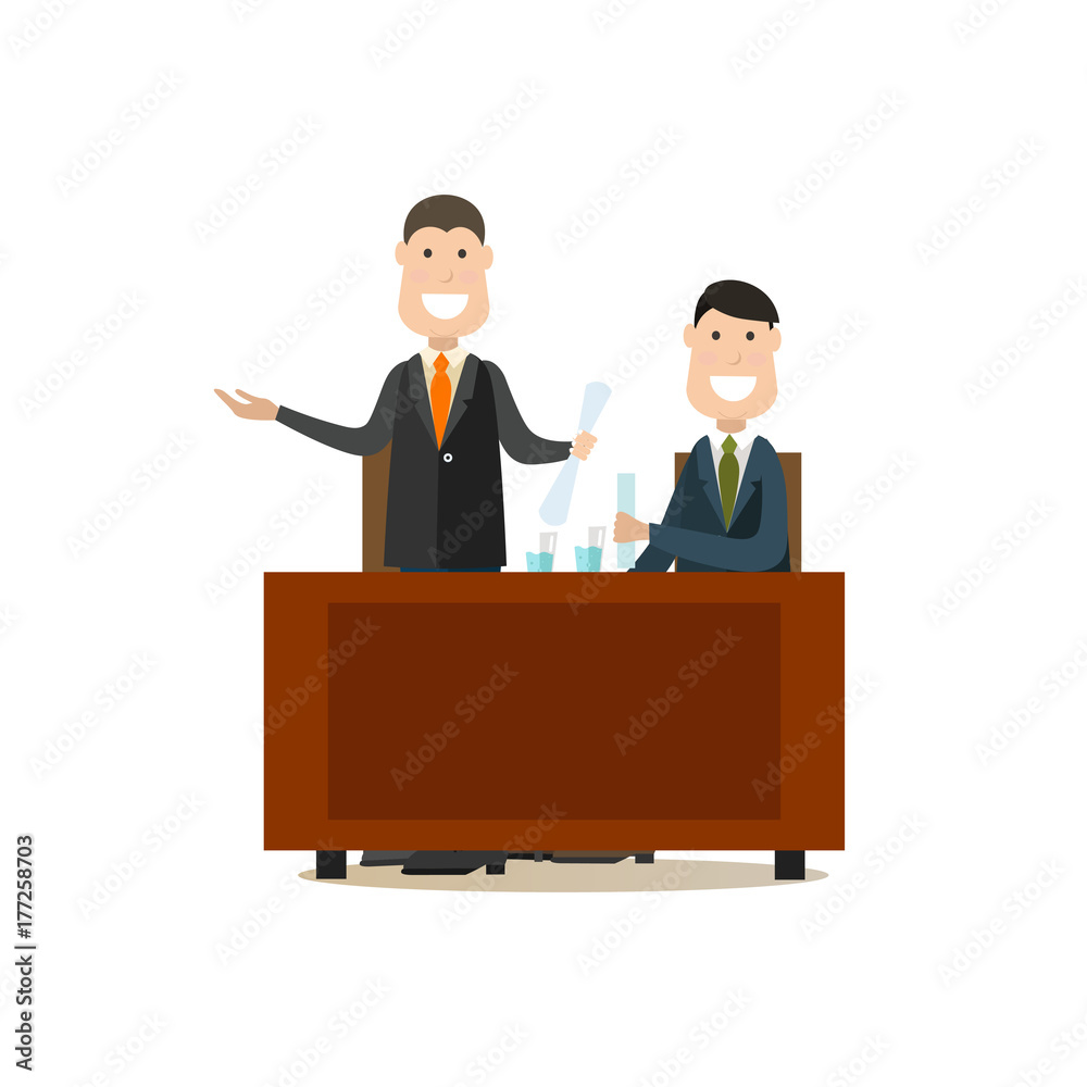 Obraz premium Law court people vector illustration in flat style