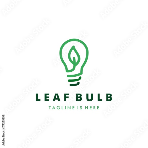 Leaf bulb eco Idea Logo design vector, Design Concept, Creative Symbol, Icon template