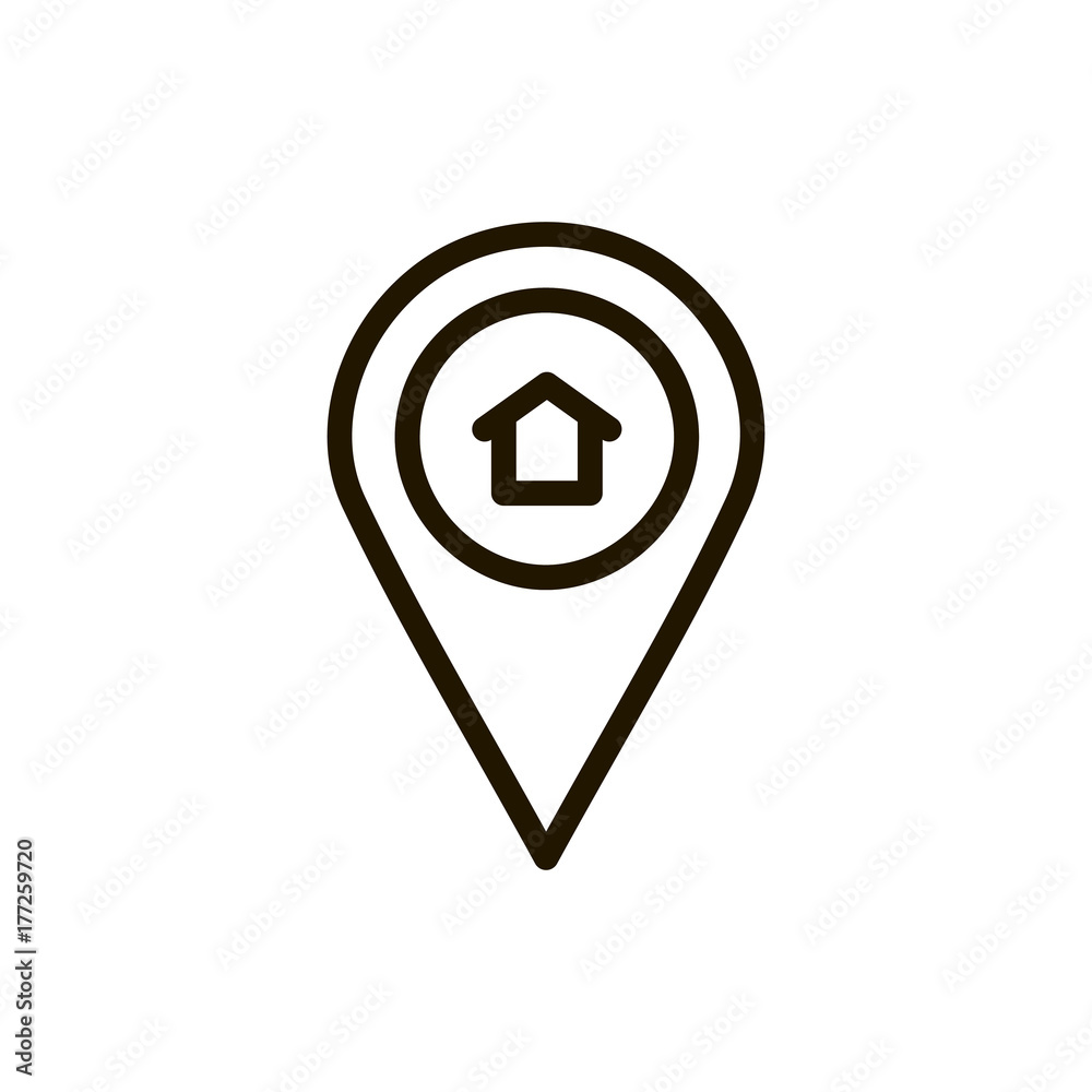 Flat line icon