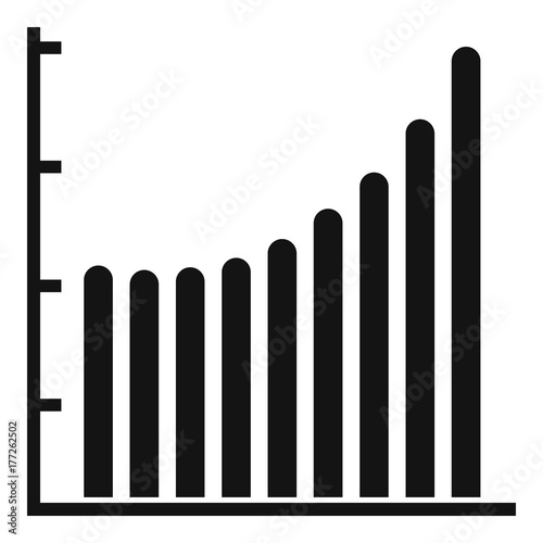 Business diagram icon vector simple