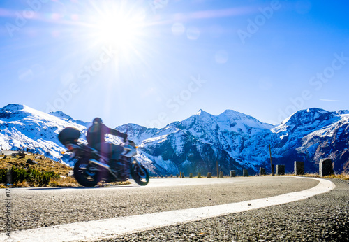 motorbike at the grossglockner mountain