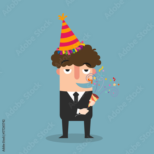 business man celebrating illustration