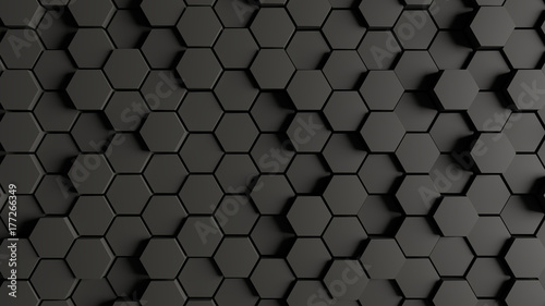 Green honeycomb Hexagon