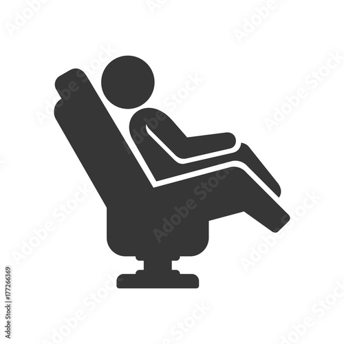 Massage Chair Icon on White Background. Vector