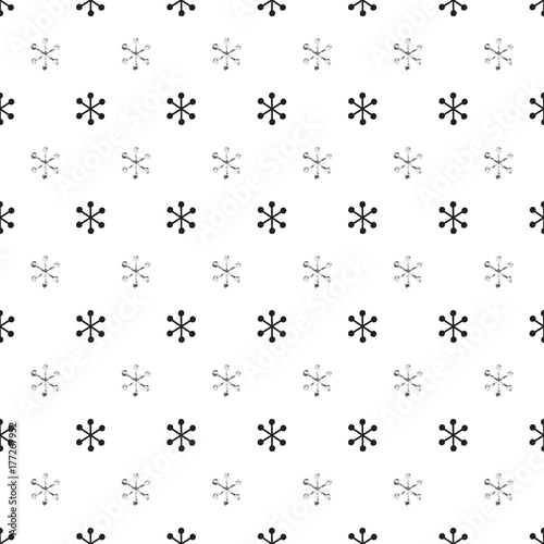 Christmas New Year seamless pattern with snowflakes. Holiday background. Silver snowflakes. Xmas winter decoration. Silver texture. Hand drawn vector illustration. Snow pattern. Wrapping gift paper.