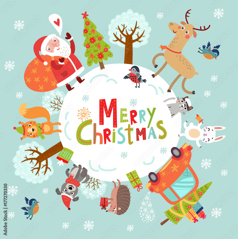 Merry Christmas! Holidays card Merry Christmas! Holidays card