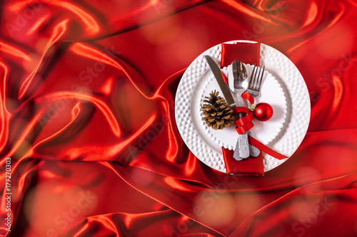 Billede på lærred Weihnachten Menü Hintergrund