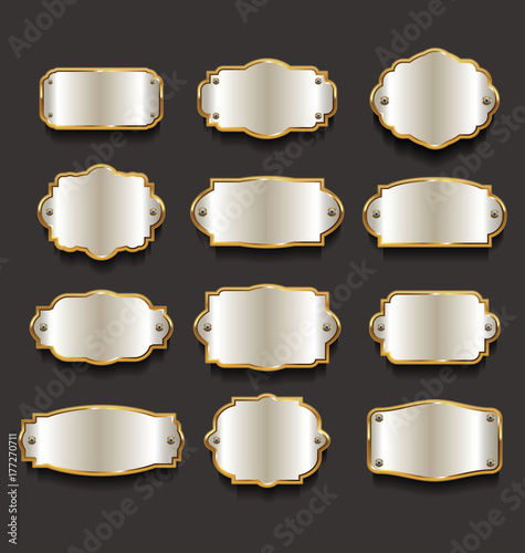 Retro vintage frames collection vector illustration 