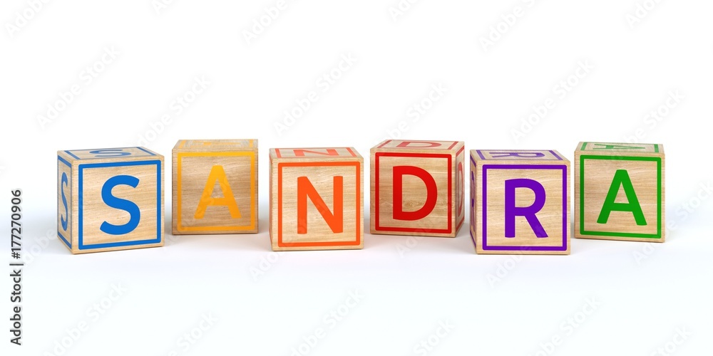 Name Sandra bunte Würfel Name Sandra bunte Würfel