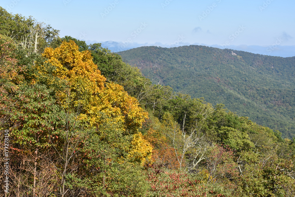 Autumn on Blue Ridge Mountains in Virginia