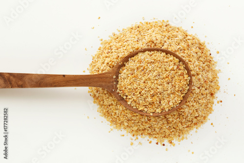 Wheat germ in spoon
