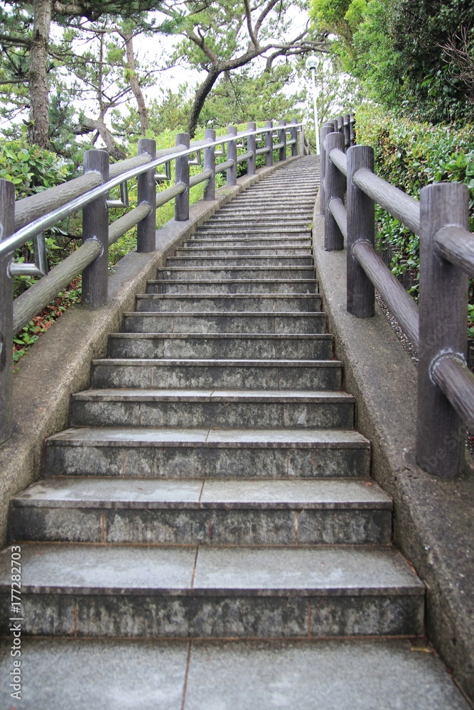桂浜の石段 桂浜の石段