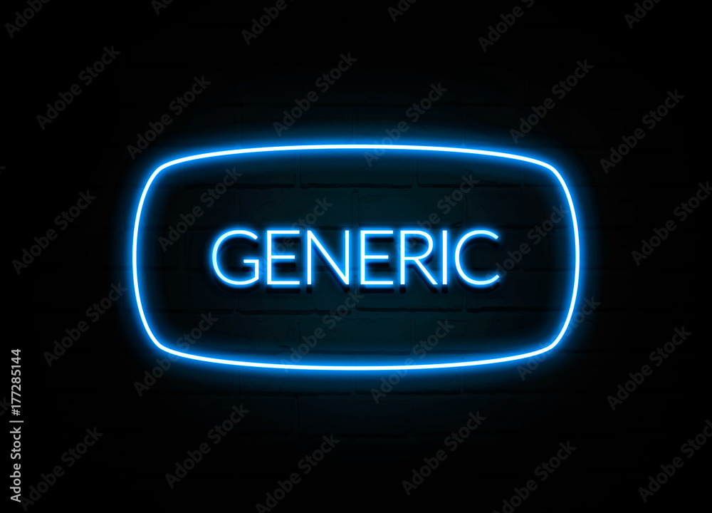 Generic - colorful Neon Sign on brickwall Generic - colorful Neon Sign on brickwall