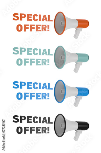Megaphone. Special Offer concept.