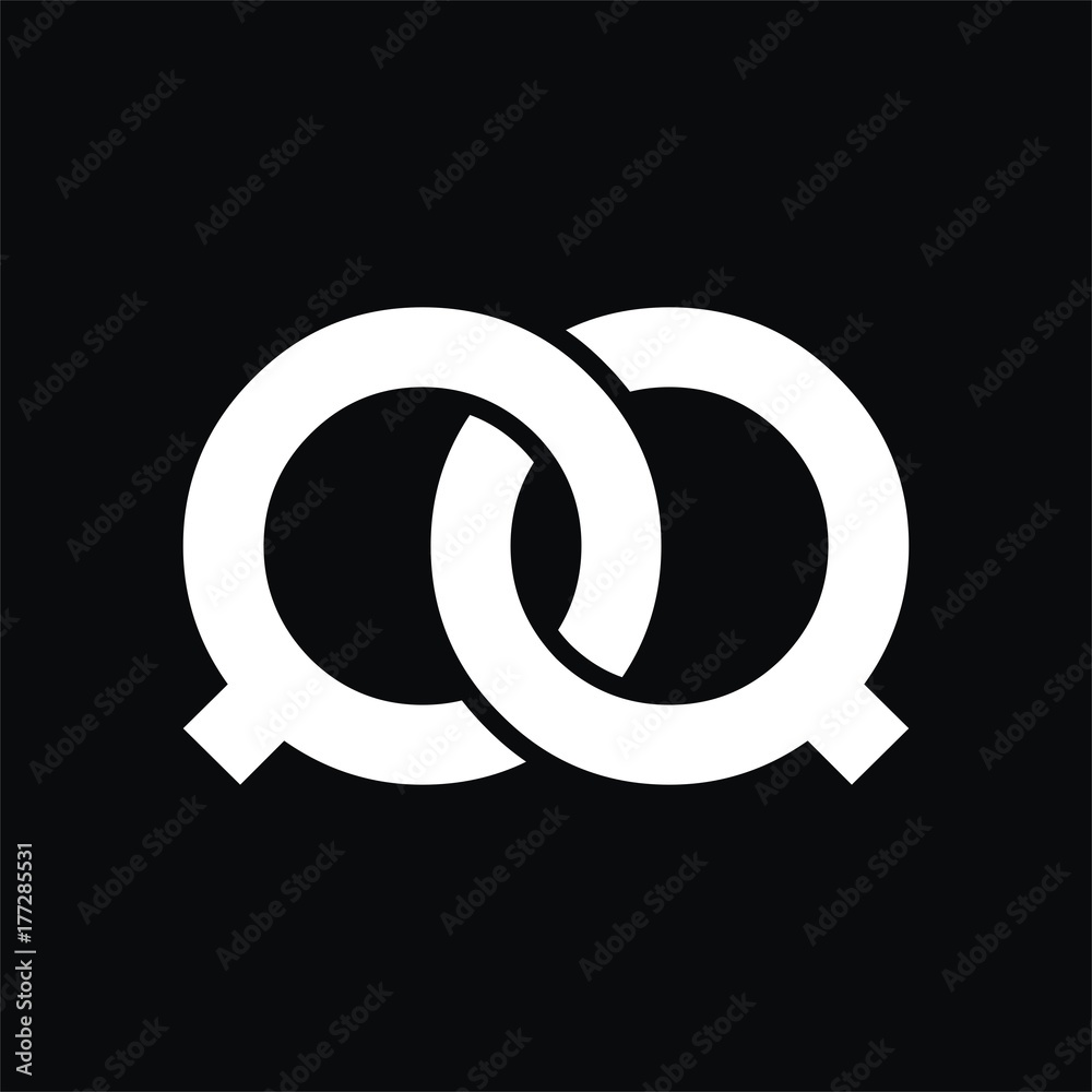 QQ logo initial letter design template vector QQ logo initial letter design template vector