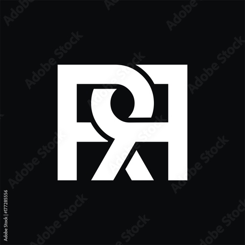 RR logo initial letter design template vector