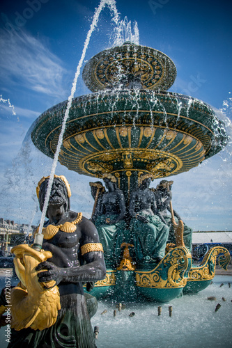 Fontaines des Mers et des Fleuves, Fountains of the Seas and Rivers . Place de la Concorde. Paris, France. 
