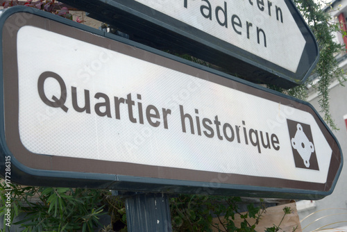 Panneau quartier historique