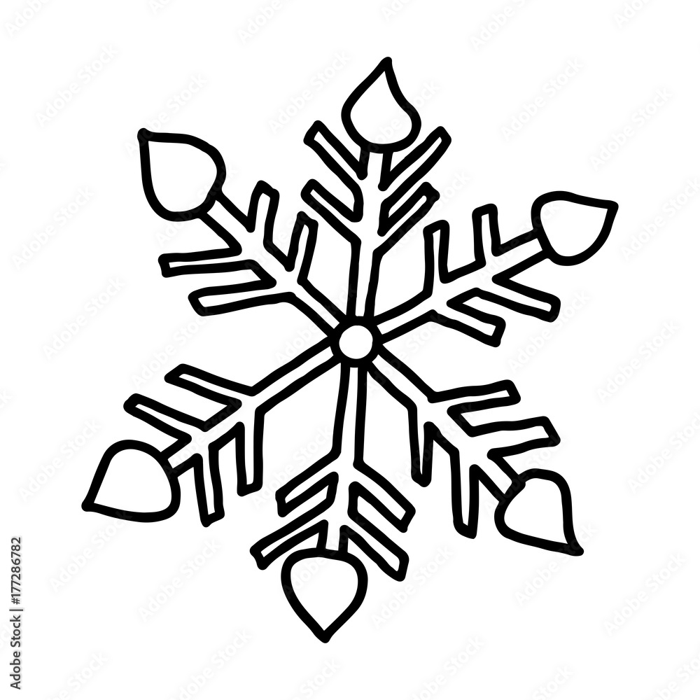 Snowflake. Icon graphic.