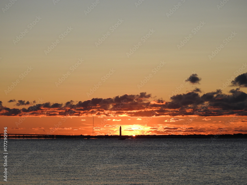 sunrise, sunset, Long Island, Suffolk, Sky, Landscape, sun, sunset, Long Beach, Overlook Beach, Beach, Beautiful, orange, red, 