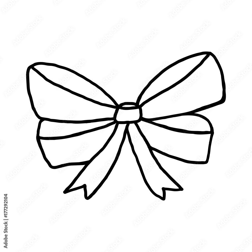 Christmas Bow line icon. Vector illustration Christmas Bow line icon. Vector illustration