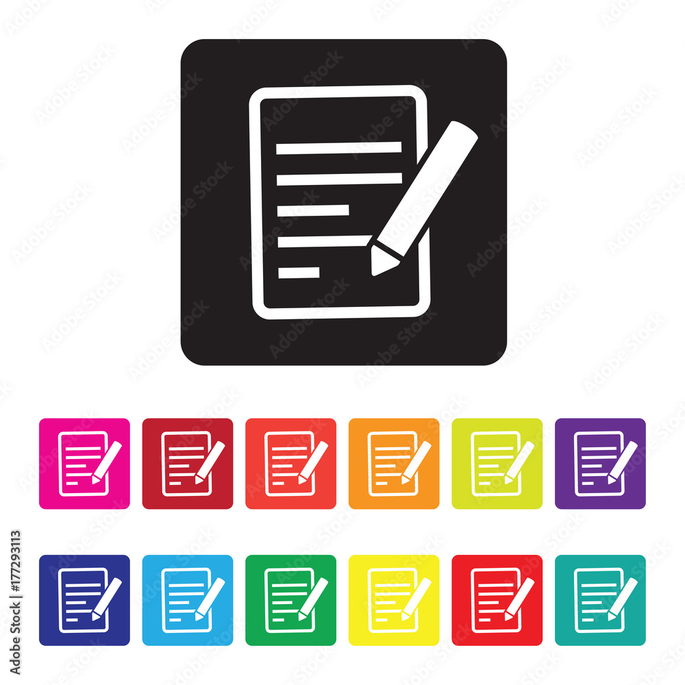 feedback report icon set