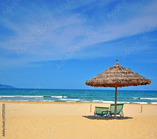 Sand beach of Da Nang city  Vietnam