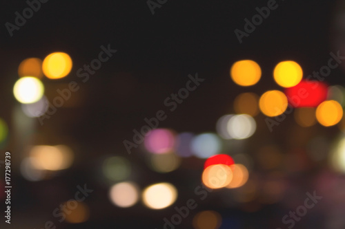 The background of the bokeh night city