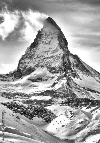 Canvas Print Alpine Matterhorn and Zermatt