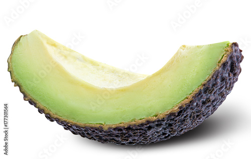 Fresh avocado isolated on white background