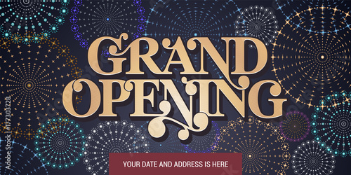 Grand opening vector background