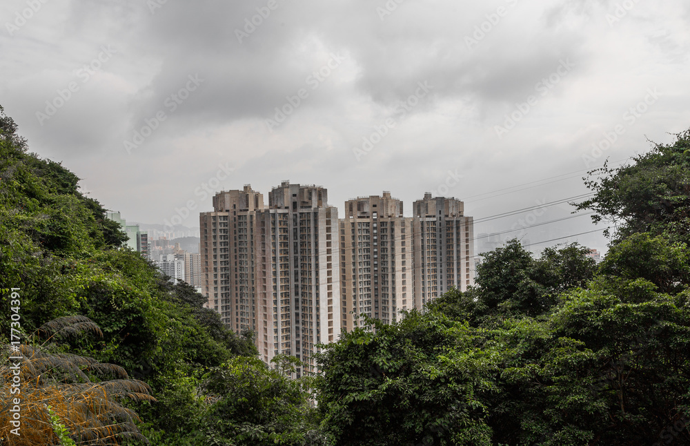 Hong Kong Panorama vom Lion Rock