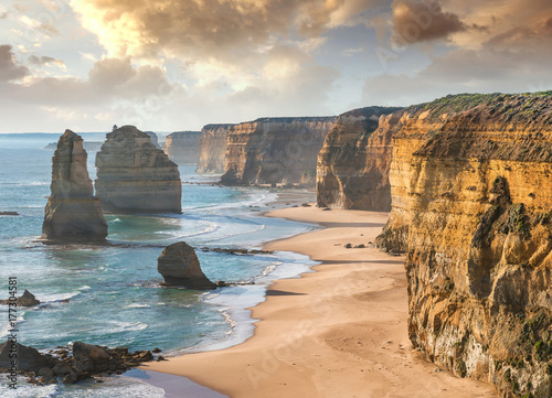 Twelve Apostles rocks at sunset, Port Campbell - Australia