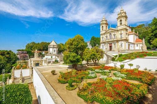 Bild auf Leinwand Historic Church of Bom Jesus do Monte and her public garden