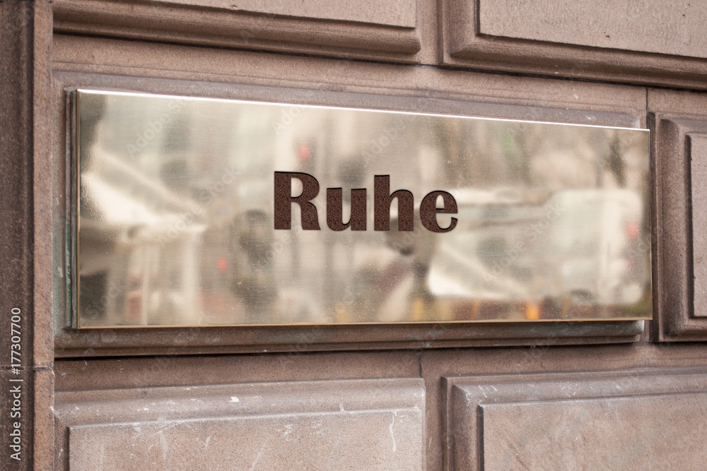 Obraz premium Schild 205 - Ruhe