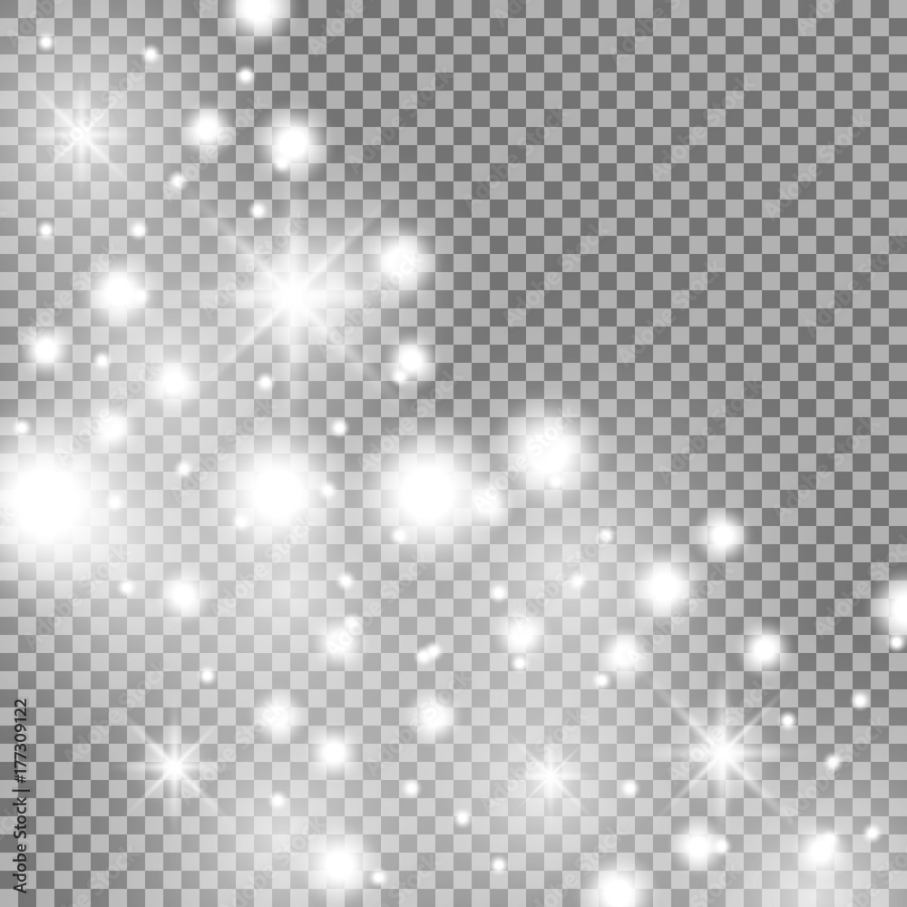 Star way with sparkles, white color Star way with sparkles, white color