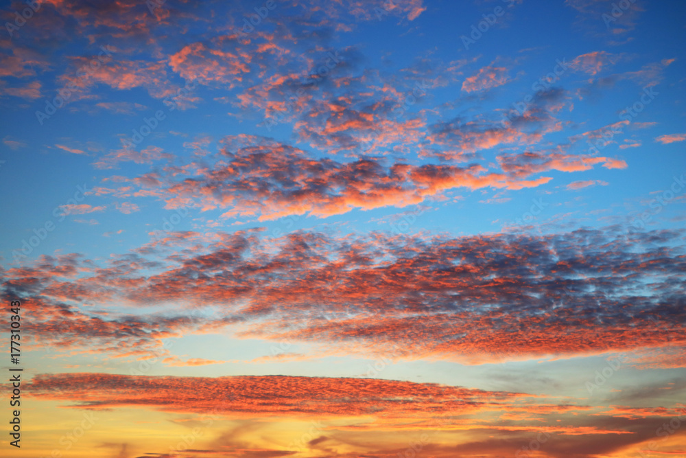 colorful red sky