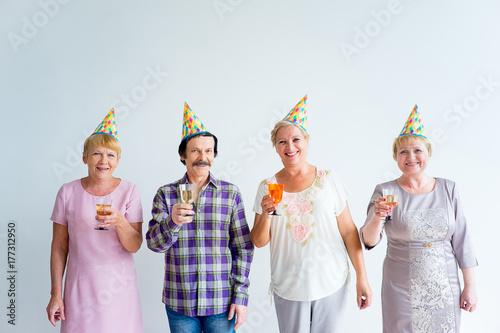 Seniors on a birthday party