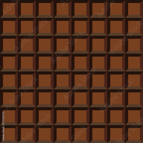 Brown chocolate table. Vector seamless pattern background.