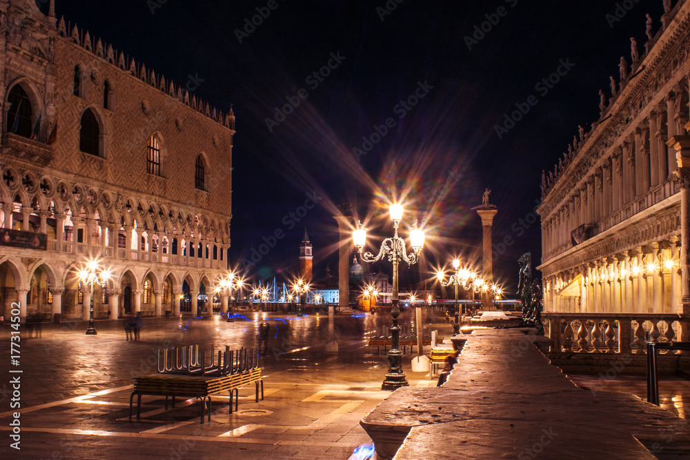 Night view of the San Marco