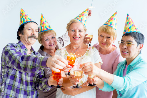 Seniors on a birthday party