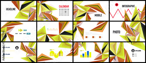 Modern triangle presentation template